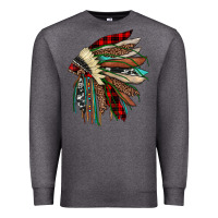 Charcoal Heather christmas indian headdress Premium Sweatshirt - JahusDesignShop