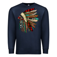 Navy christmas indian headdress Premium Sweatshirt - JahusDesignShop