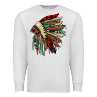 Oatmeal Heather christmas indian headdress Premium Sweatshirt - JahusDesignShop