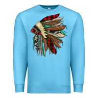 Ocean Blue christmas indian headdress Premium Sweatshirt - JahusDesignShop