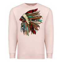 Pale Pink christmas indian headdress Premium Sweatshirt - JahusDesignShop