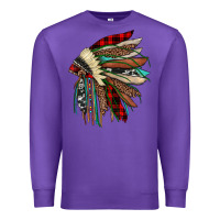 Purple christmas indian headdress Premium Sweatshirt - JahusDesignShop