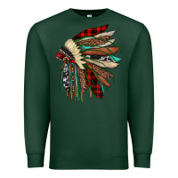 Sports Green christmas indian headdress Premium Sweatshirt - JahusDesignShop