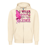 Sandshell I Wear Pink For My Mama with Butterfly Zipper Hoodie - texasbilliewilder