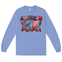 Colony Blue American mama Long Sleeve Tee - Zillion Design Studio