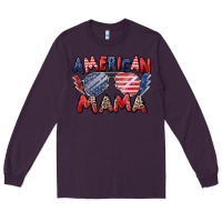 Plum American mama Long Sleeve Tee - Zillion Design Studio