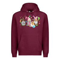 Burgundy easter gnomies Premium Hoodie - MaliasSmallBusiness