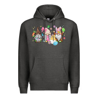 Charcoal Heather easter gnomies Premium Hoodie - MaliasSmallBusiness