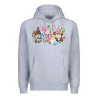 Heather Grey easter gnomies Premium Hoodie - MaliasSmallBusiness