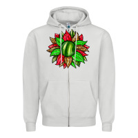 Dove Grey watermelon sunflower Zipper Hoodie - Zillion Design Studio