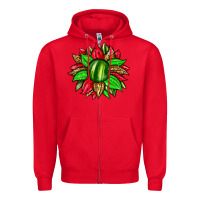Red watermelon sunflower Zipper Hoodie - Zillion Design Studio