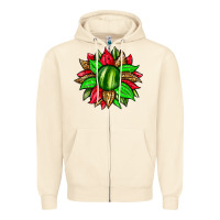 Sandshell watermelon sunflower Zipper Hoodie - Zillion Design Studio