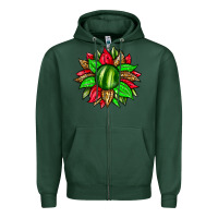 Sports Green watermelon sunflower Zipper Hoodie - Zillion Design Studio