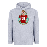 Heather Grey american football and western roses teardrop Heavyweight Hoodie - BundleAndBundleShop
