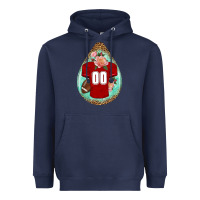 Navy american football and western roses teardrop Heavyweight Hoodie - BundleAndBundleShop