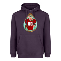 Plum american football and western roses teardrop Heavyweight Hoodie - BundleAndBundleShop