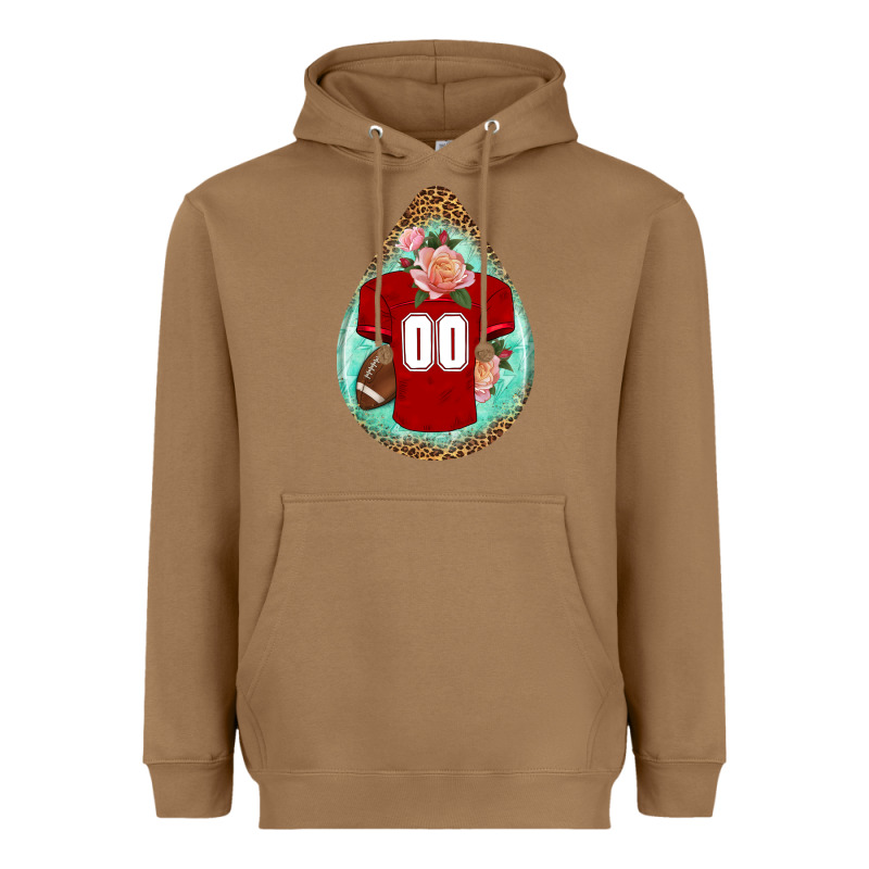 American Football And Western Roses Teardrop Heavyweight Hoodie by BundleAndBundleShop | Teevron