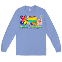 Colony Blue peace love rock pride Long Sleeve Tee - texasbilliewilder