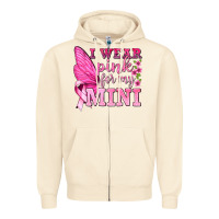 Sandshell I Wear Pink For My Mini with Butterfly Zipper Hoodie - texasbilliewilder