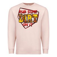Pale Pink rub some dirt on it softball Premium Sweatshirt - Jasminsmagicworld