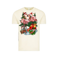 Vintage Arctic Christmas flamingo Vintage Tee - BarkalooDesign