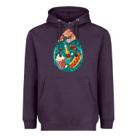 Plum american football and western roses teardrop Heavyweight Hoodie - BundleAndBundleShop