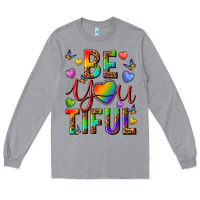Heather Grey pride be you tiful Long Sleeve Tee - texasbilliewilder