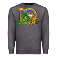 Charcoal Heather st patricks day  rainbow shamrocks Premium Sweatshirt - AdoDesignShop