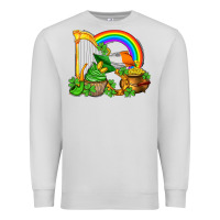 Dove Grey st patricks day  rainbow shamrocks Premium Sweatshirt - AdoDesignShop