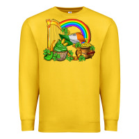 Lemon st patricks day  rainbow shamrocks Premium Sweatshirt - AdoDesignShop