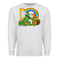 Oatmeal Heather st patricks day  rainbow shamrocks Premium Sweatshirt - AdoDesignShop