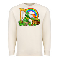 Sandshell st patricks day  rainbow shamrocks Premium Sweatshirt - AdoDesignShop
