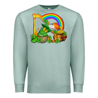 Seafoam st patricks day  rainbow shamrocks Premium Sweatshirt - AdoDesignShop