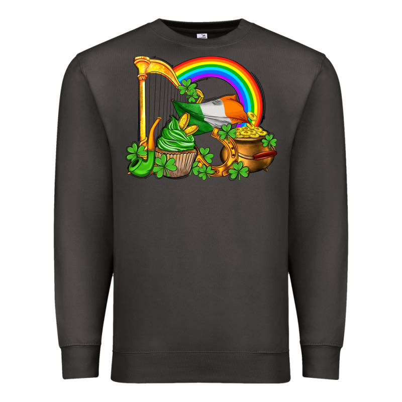 St Patricks Day  Rainbow Shamrocks Premium Sweatshirt by AdoDesignShop | Teevron