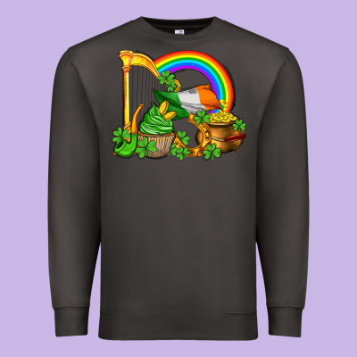 St Patricks Day  Rainbow Shamrocks Premium Sweatshirt Designed By Adodesignshop