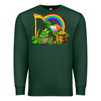 Sports Green st patricks day  rainbow shamrocks Premium Sweatshirt - AdoDesignShop