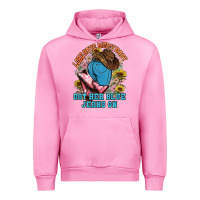 Fuchsia Pink lord have mercy baby got her blue jeans on Urban Hoodie - NancyCooperArtShop