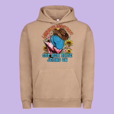 Lord Have Mercy Baby Got Her Blue Jeans On Urban Hoodie Designed By Nancycooperartshop