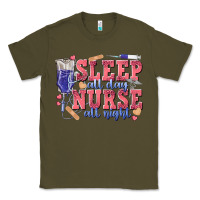 Army Green sleep all day nurse all night Classic Tee - texasbilliewilder