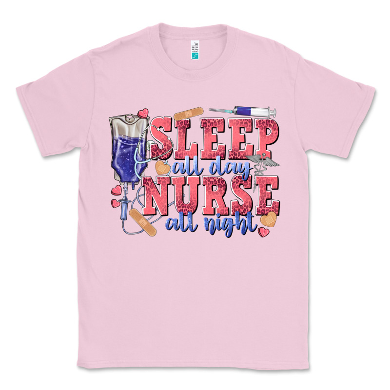 Sleep All Day Nurse All Night Classic Tee by texasbilliewilder | Teevron