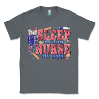 Charcoal Heather sleep all day nurse all night Classic Tee - texasbilliewilder