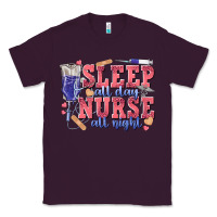 Plum sleep all day nurse all night Classic Tee - texasbilliewilder