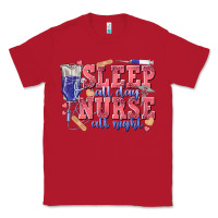 Red sleep all day nurse all night Classic Tee - texasbilliewilder