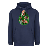 Navy american football and western roses teardrop Heavyweight Hoodie - BundleAndBundleShop