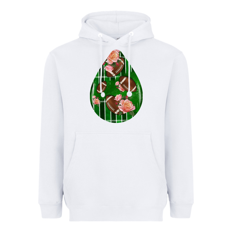 American Football And Western Roses Teardrop Heavyweight Hoodie by BundleAndBundleShop | Teevron