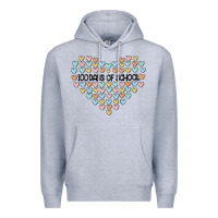 Heather Grey 100 days of school Premium Hoodie - MaliasSmallBusiness