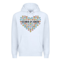 White 100 days of school Premium Hoodie - MaliasSmallBusiness
