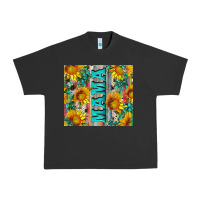 Pigment Black mama wıth sunflowers and gemstone Urban Heavy Tee - Artiststas