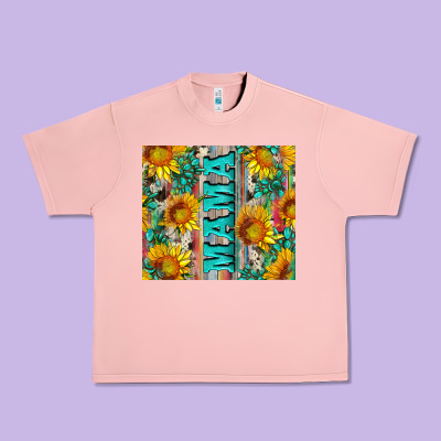 Mama Wıth Sunflowers And Gemstone Urban Heavy Tee Designed By Artiststas