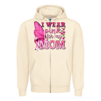 Sandshell I Wear Pink For My Mom with Butterfly Zipper Hoodie - texasbilliewilder